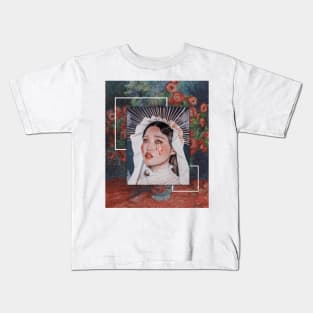 crying on monet red aeshetic art shirt phone case sticker Kids T-Shirt